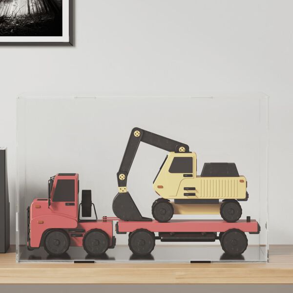 vidaXL Scatola espositiva trasparente 56x36x37 cm in acrilico