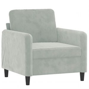 vidaXL Poltrona Grigio Chiaro 60 cm Velluto