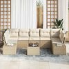 vidaXL Set Divano da Giardino 8 pcs Beige e Crema polyrattan