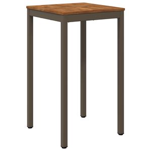 vidaXL Tavolo Bar da Giardino Naturale e Caff&egrave; 60 x 60,5 x 105 cm