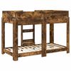vidaXL Letto a Castello per Bambini Rovere fum&eacute; 80 x 160 cm