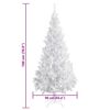 vidaXL Albero di Natale Preilluminato con Palline 180 cm 620 Rami
