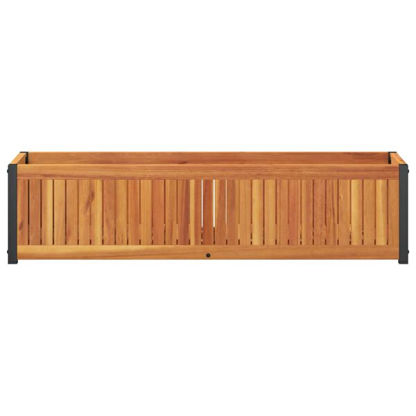 vidaXL Fioriera da Giardino 110x30x27,5 cm in Legno Massello di Acacia