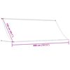 vidaXL Tenda da Sole Retrattile Crema 400x150 cm in Tessuto e Acciaio
