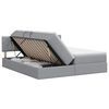 vidaXL Letto con Contenitore 2 pz Grigio Chiaro Pelle Sintetica