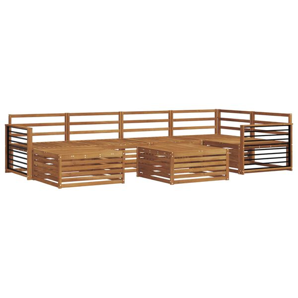 vidaXL Set di divani da esterno 7 pcs Naturale