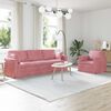 vidaXL Divano 2 pcs Rosa 228 x 78 x 80 cm Velluto