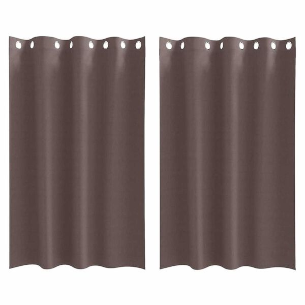 vidaXL Tende Blackout con Anelli 2 pcs Marrone Scuro 175 x 140 cm