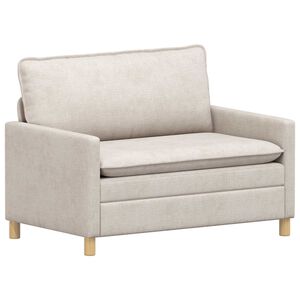 vidaXL Divano Crema 126 x 81 x 87,5 cm Poliestere