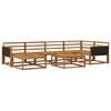 vidaXL Set di divani da esterno 7 pcs Naturale