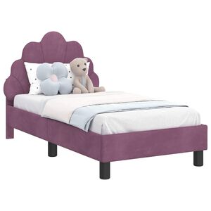 vidaXL Struttura letto per bambini con testata Viola 70 x 140 cm
