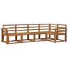 vidaXL Set di divani da esterno 5 pcs Naturale