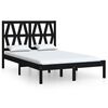 vidaXL Giroletto Nero Massello Pino 150x200cm King Size