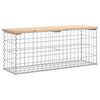 vidaXL Panca da Giardino Design Gabbione 103x31,5x42 cm Massello Pino
