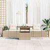 vidaXL Set di divani con cuscino 5 pcs Beige e Crema polyrattan