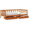vidaXL Daybed con cassetto 3 pz Marrone cerato Legno di Pino Massello