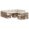vidaXL Set Divano da Giardino 12 pz Beige polyrattan