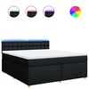 vidaXL Giroletto a Molle con Materasso Nero 180x200 cm in Tessuto