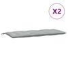 vidaXL Cuscini Panca Giardino 2pz Grigio Chiaro Mélange 120x50x7cm