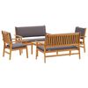 vidaXL Set Divano da Giardino 5 pz 4-Numero di posti Marrone
