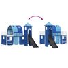 vidaXL Struttura del letto loft per bambini Bianco e Blu 100 x 200 cm