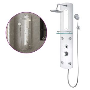 vidaXL Pannello Doccia 25x43x110 cm Argento
