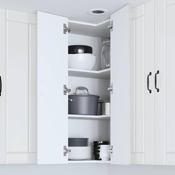 vidaXL Mobile da cucina Bianco Lucido 57 x 57 x 100 cm