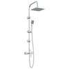 vidaXL Sistema Doccia Cromato Acciaio Inox 21 x 48 x 112 cm