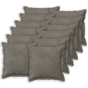vidaXL Cuscino con cuscino HOUTEN 12 pz Grigio Chiaro Velluto