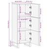 vidaXL Credenza Marrone 40 x 33 x 110 cm legno massello di mango