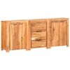 vidaXL Credenza con 3 Cassetti e 4 Ante in Legno Massello di Acacia