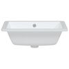 vidaXL Lavandino da Bagno Bianco 46,5x35x18 cm Rettangolare Ceramica