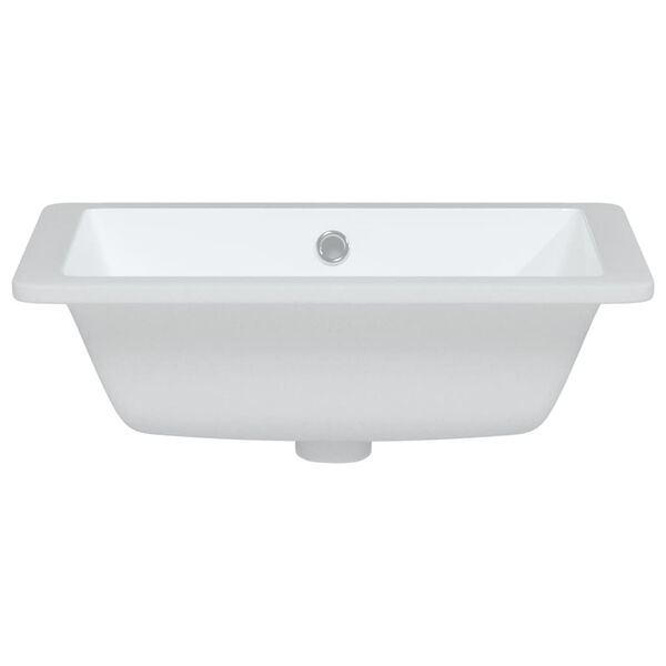 vidaXL Lavandino da Bagno Bianco 46,5x35x18 cm Rettangolare Ceramica