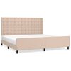 vidaXL Giroletto con Testiera Cappuccino 200x200 cm in Similpelle