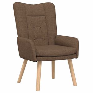 vidaXL poltrona Marrone 63 x 67 x 94 cm Tessuto e compensato