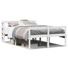 vidaXL Letto Anziani con Testiera Bianco 135x190cm Legno Massello Pino