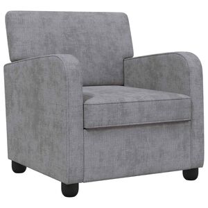 vidaXL Poltrona Grigio Chiaro Chenille