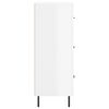 vidaXL Credenza 69,5x34x90 cm in Legno Multistrato Bianco Lucido