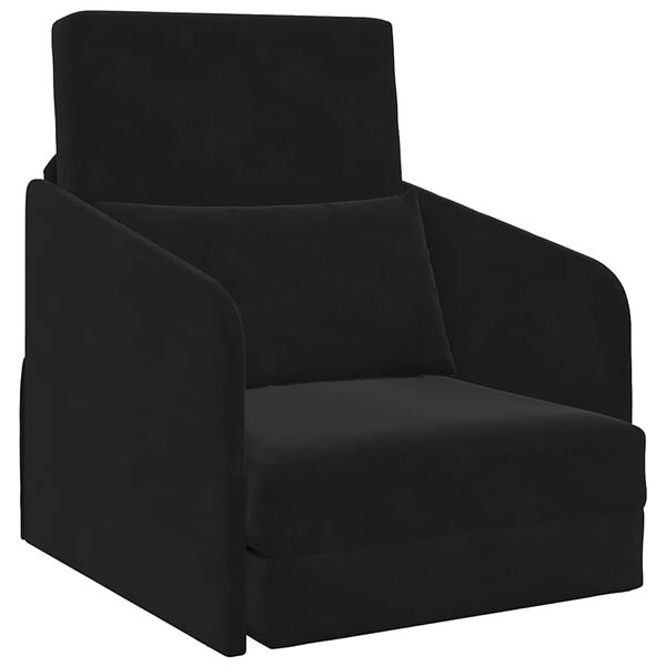 vidaXL Divano letto Nero 65 x 80 x 83 cm Velluto