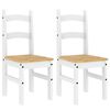 vidaXL Sedie da Pranzo 2 pz Bianche 40x46x99 cm Legno Massello di Pino