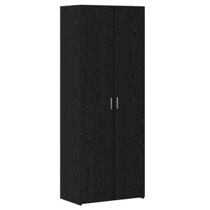 vidaXL Credenza Rovere Nero 70 x 42,5 x 185 cm