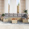 vidaXL Set Divano da Giardino con cuscino 8 pcs Beige polyrattan