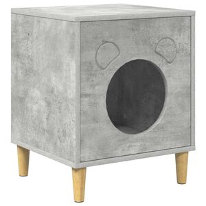 vidaXL Casa per Gatti Calcestruzzo 42,5 x 40 x 53 cm Legno multistrato