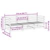 vidaXL Set Divani da Giardino 3 pz in Legno Massello Abete Douglas