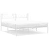 vidaXL Giroletto con Testiera Metallo Bianco 120x190 cm