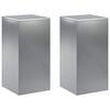 vidaXL Supporto per piante 2 pcs Argento 30 x 30 x 60 cm Acciaio Inox