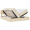 vidaXL Letto con contenitore LED e materasso Crema 200 x 200 cm