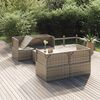 vidaXL Set Divani da Giardino 5 pz con Cuscini in Polyrattan Grigio