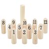 vidaXL Set Gioco Kubb Numerici 13pz con Custodia Legno Massello Pino