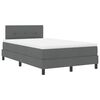 vidaXL Letto a molle con materasso Grigio scuro 120 x 200 cm Tessuto